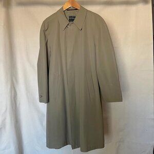 Brooks Brothers Long Raincoat Trench Coat Khaki Large Made in Denmark